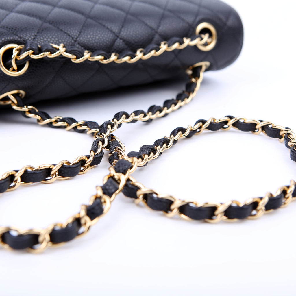 Classic Flap Small Caviar 27M Black