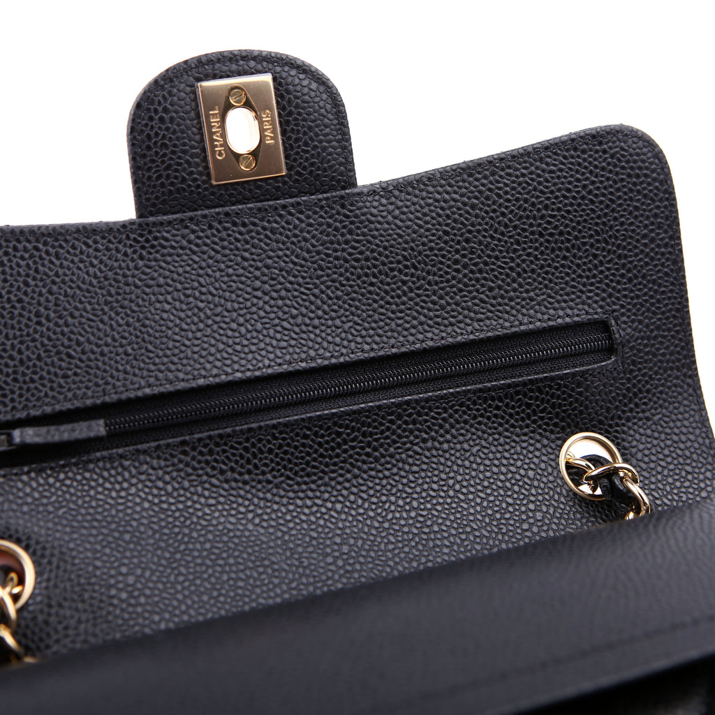Classic Flap Small Caviar 27M Black
