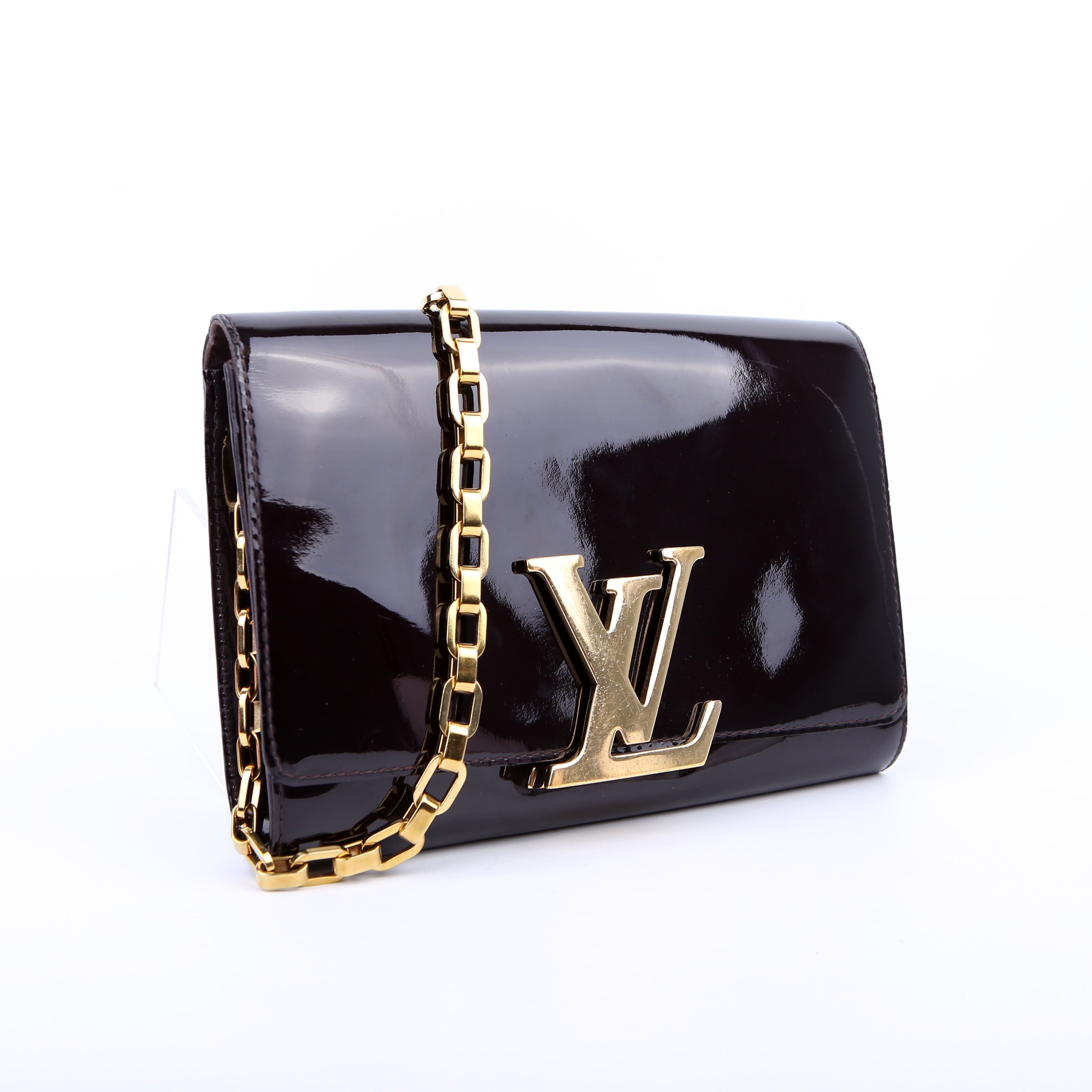 Louise MM Chain Bag Vernis Burgundy