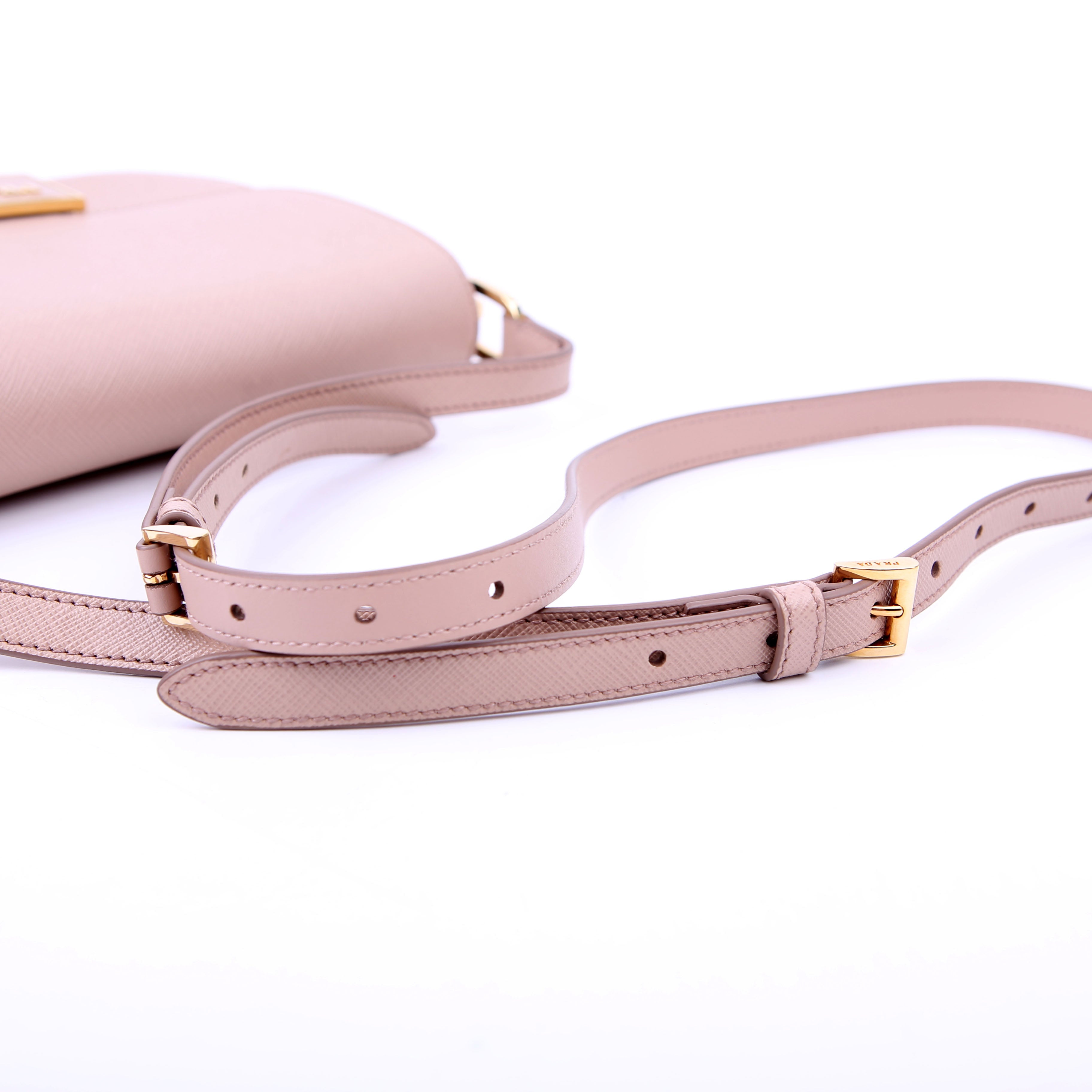 Prada Saffiano Lux Embleme Flap Tan