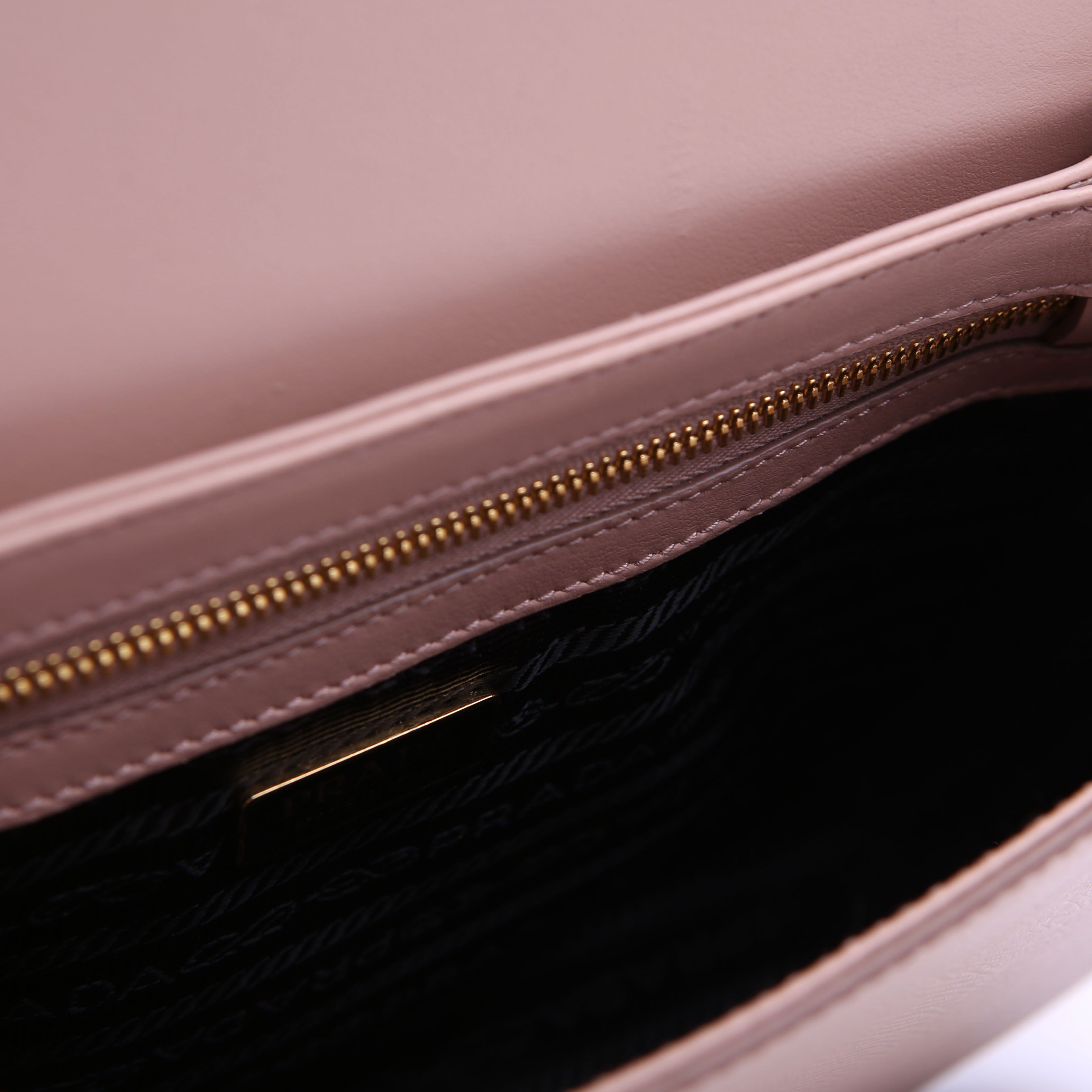 Prada Saffiano Lux Embleme Flap Tan