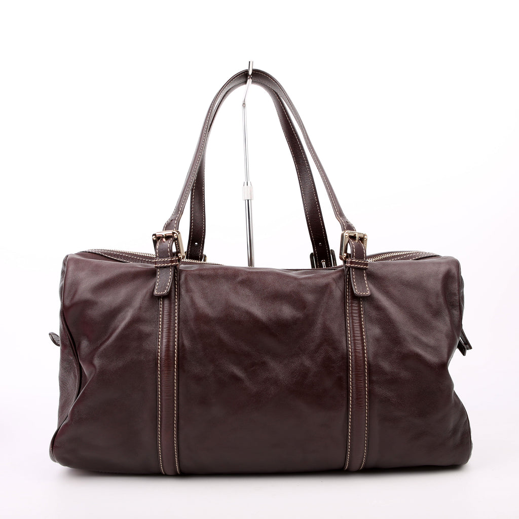 Gucci 175401 Dialux Britt Boston Bag Brown