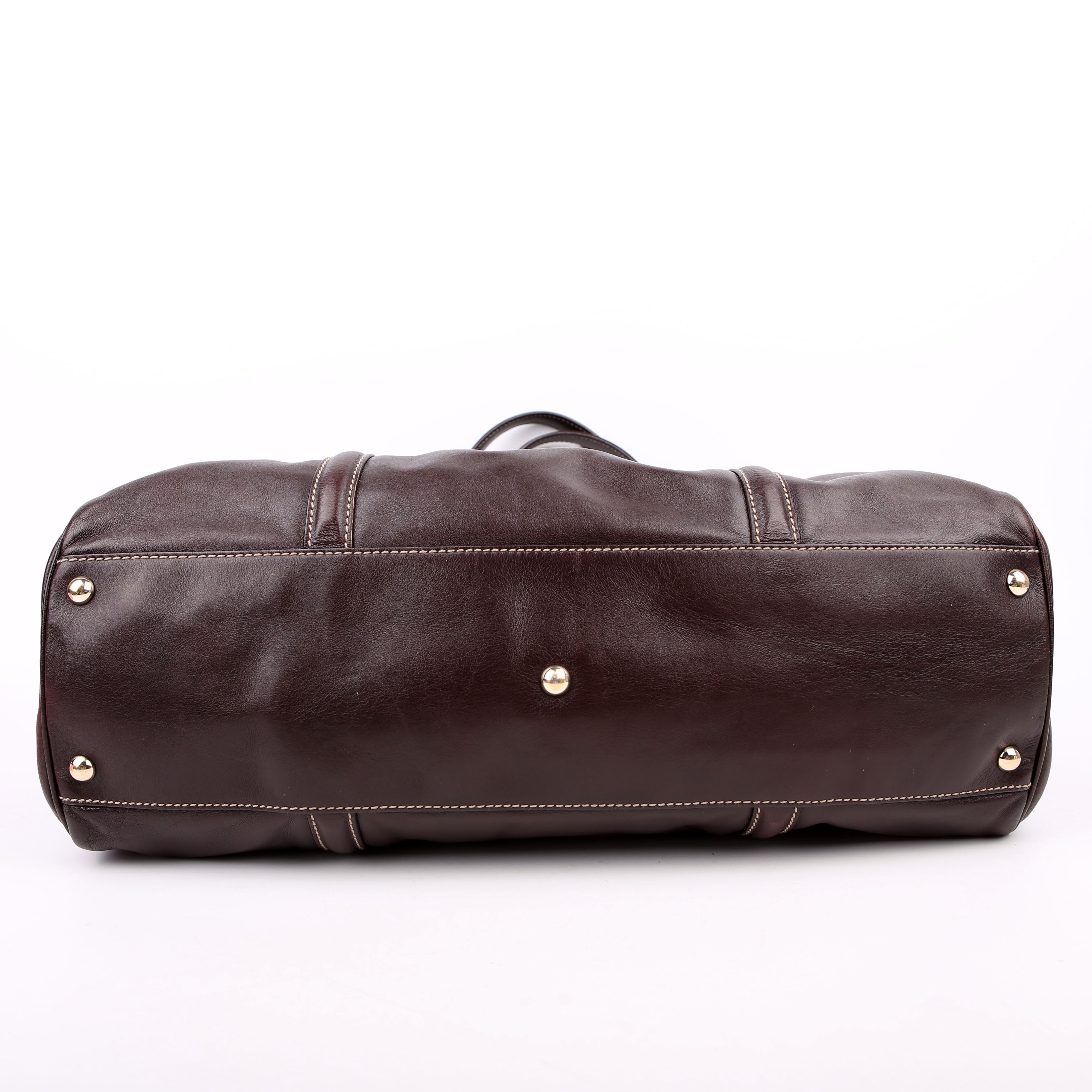 Gucci 175401 Dialux Britt Boston Bag Brown