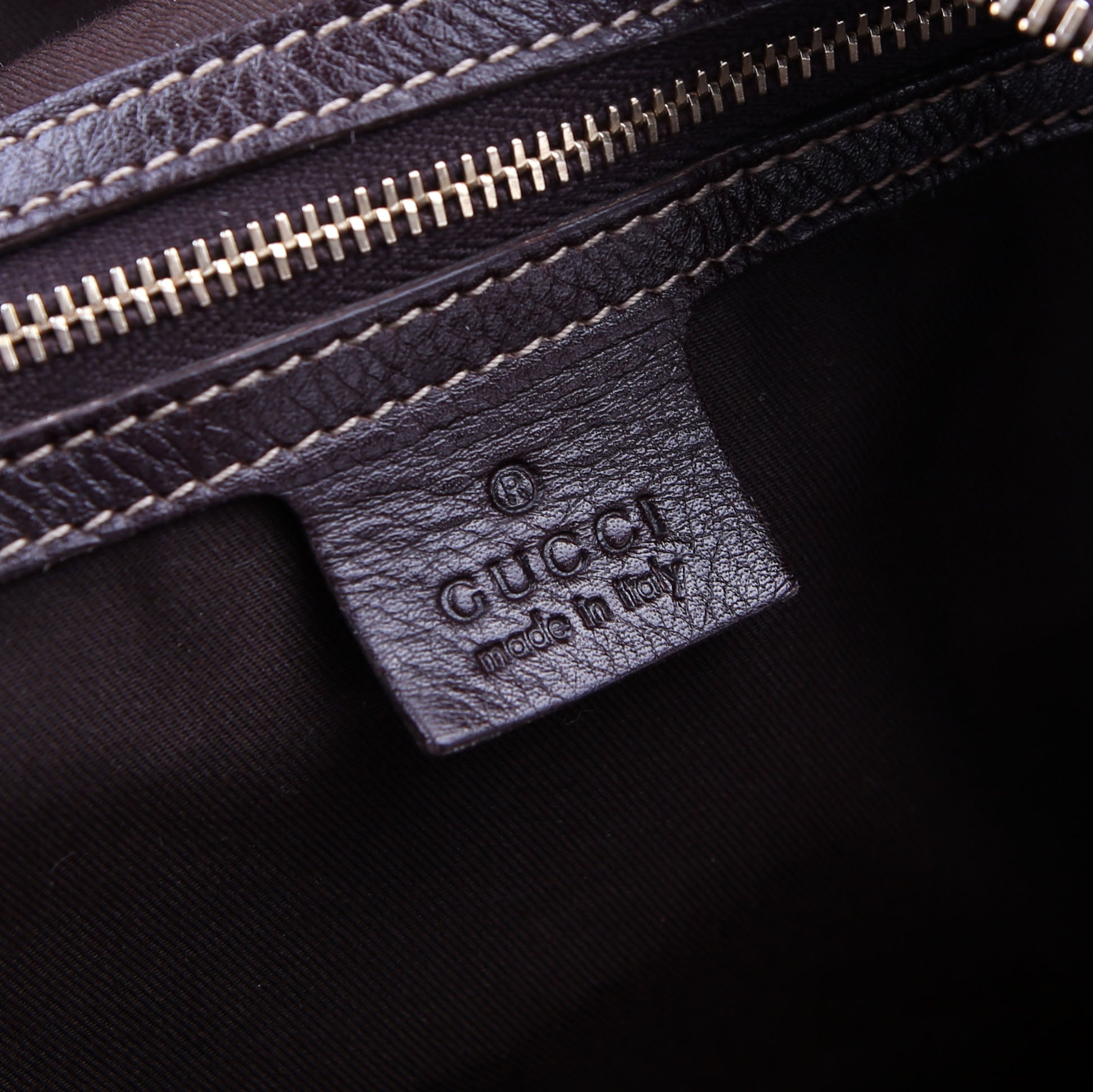 Gucci 175401 Dialux Britt Boston Bag Brown