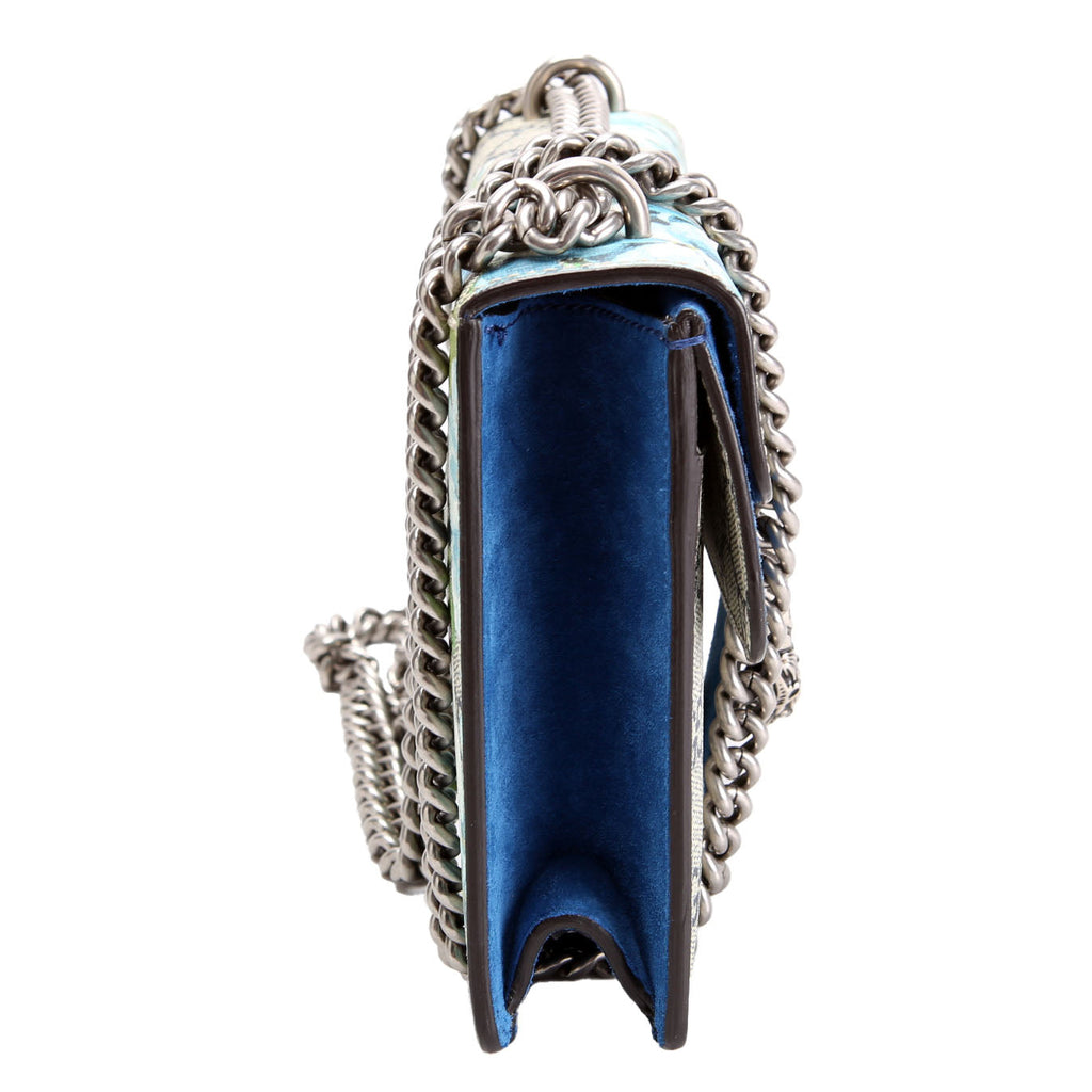 Gucci 421970 Dionysus GG Blooms Shoulder Mini Blue