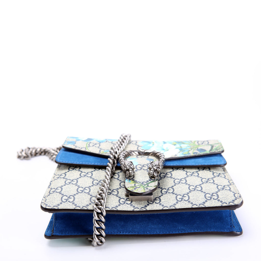 Gucci 421970 Dionysus GG Blooms Shoulder Mini Blue