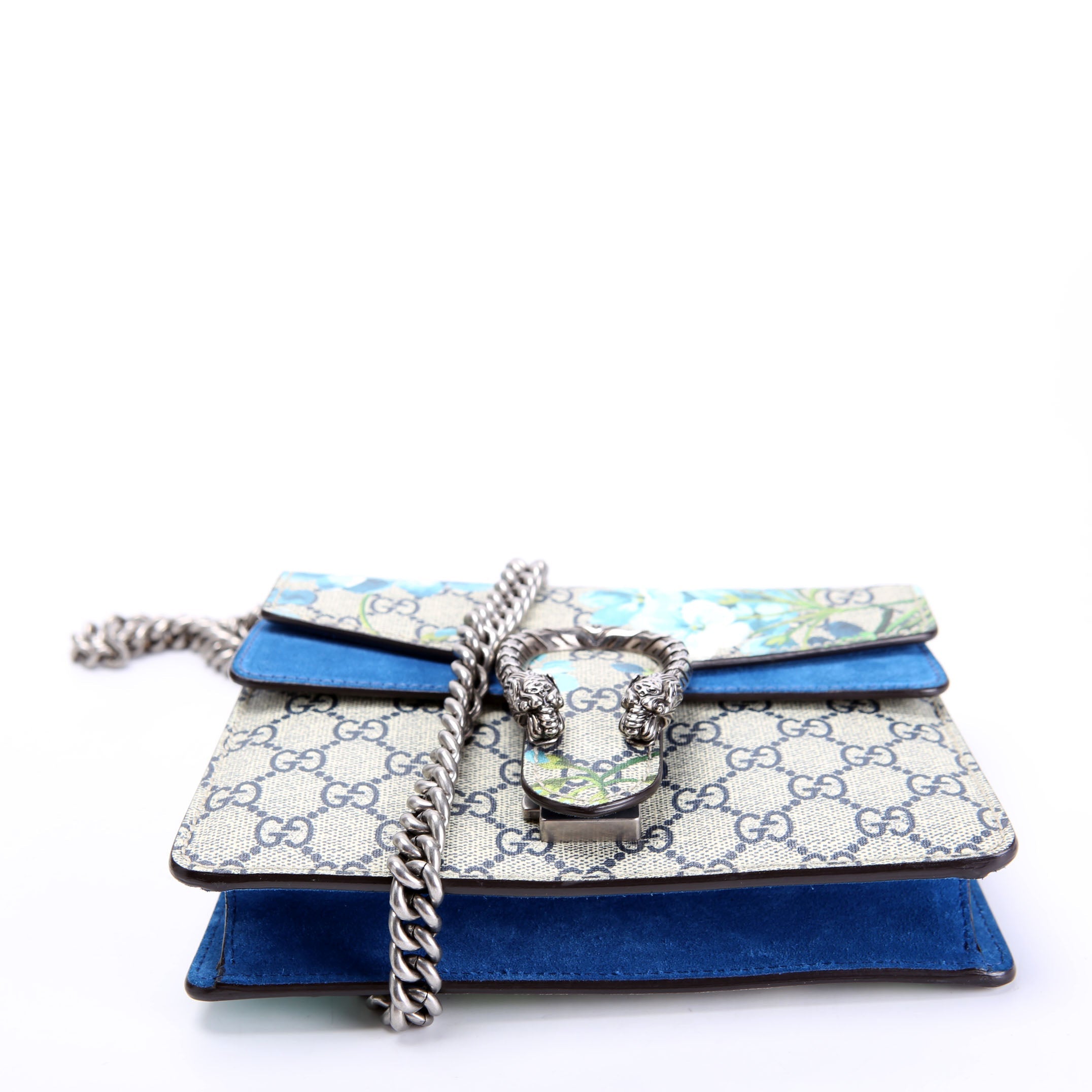 Gucci 421970 Dionysus GG Blooms Shoulder Mini Blue