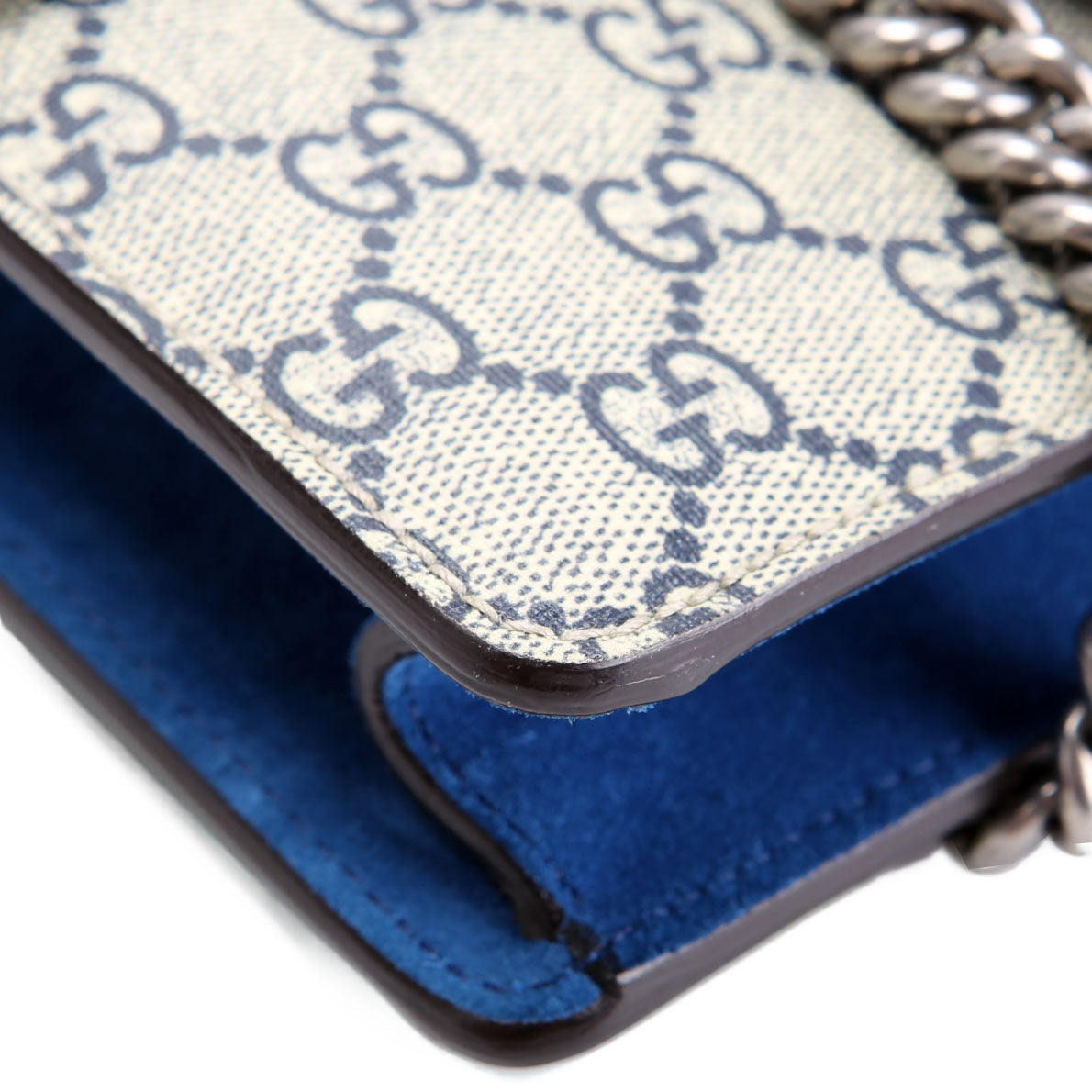 Gucci 421970 Dionysus GG Blooms Shoulder Mini Blue