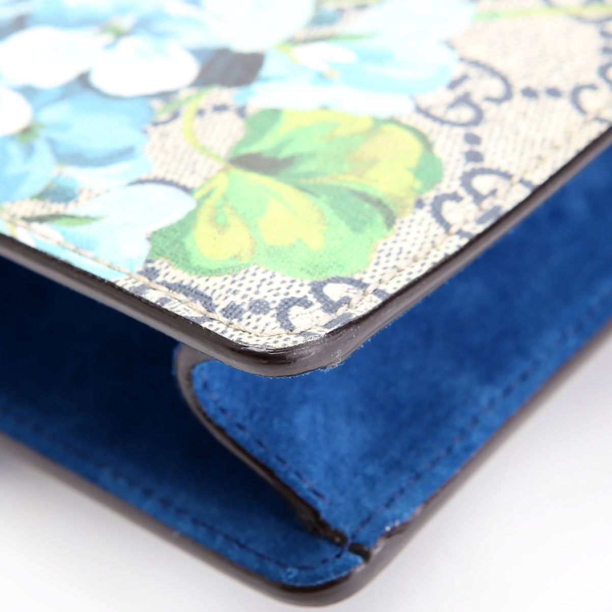 Gucci 421970 Dionysus GG Blooms Shoulder Mini Blue
