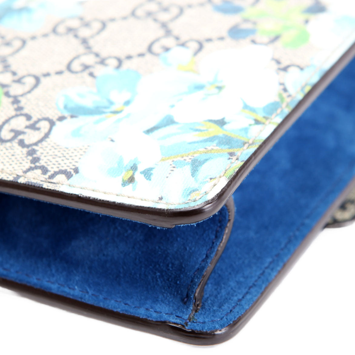 Gucci 421970 Dionysus GG Blooms Shoulder Mini Blue