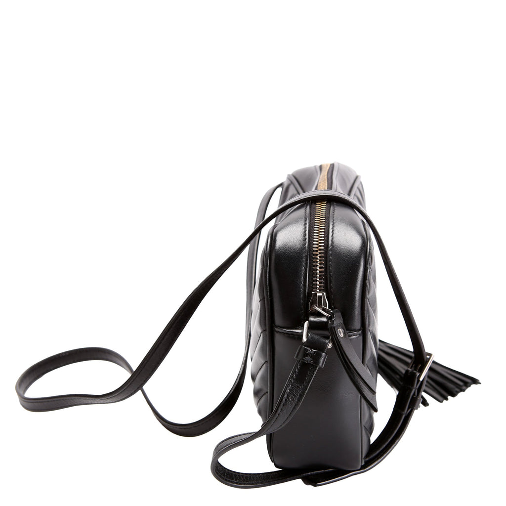 SAINT LAURENT Lou Camera Bag Quilted 612544 Black