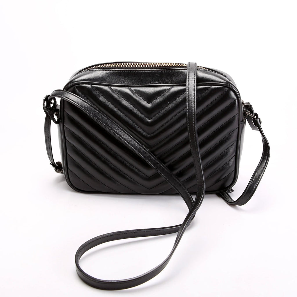 SAINT LAURENT Lou Camera Bag Quilted 612544 Black