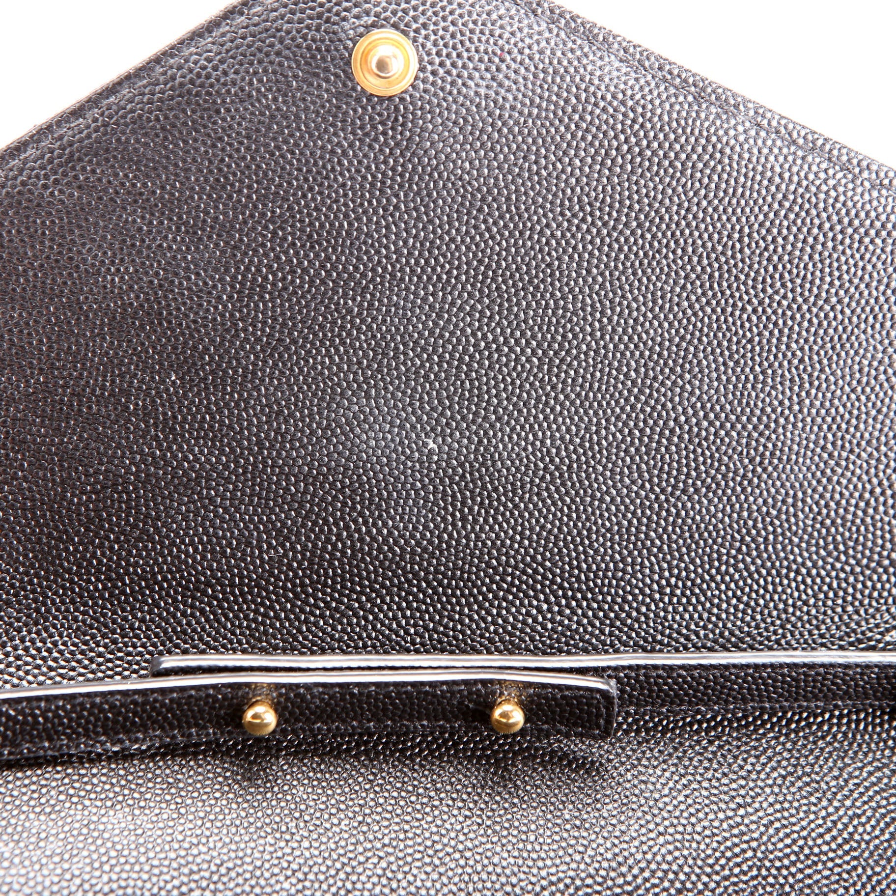 SAINT LAURENT Triquilt Grain De Chain Wallet 620280 Black/Gold
