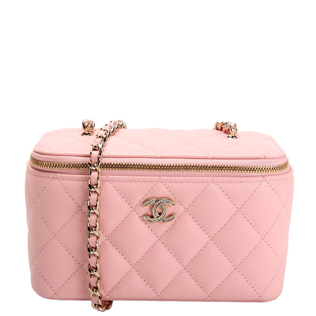 CC Vanity Small Chain Quilted Caviar RFID