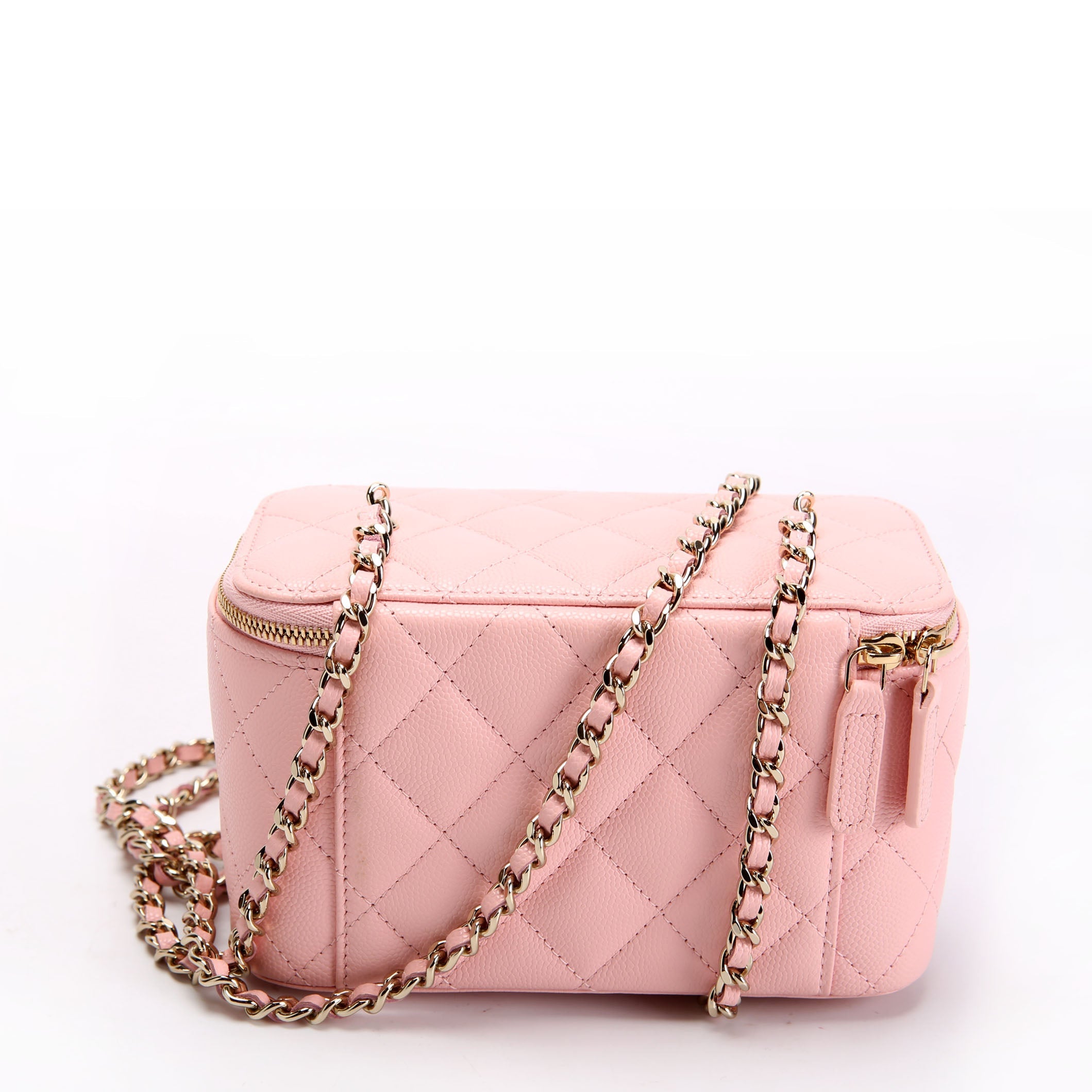 CC Vanity Small Chain Quilted Caviar RFID
