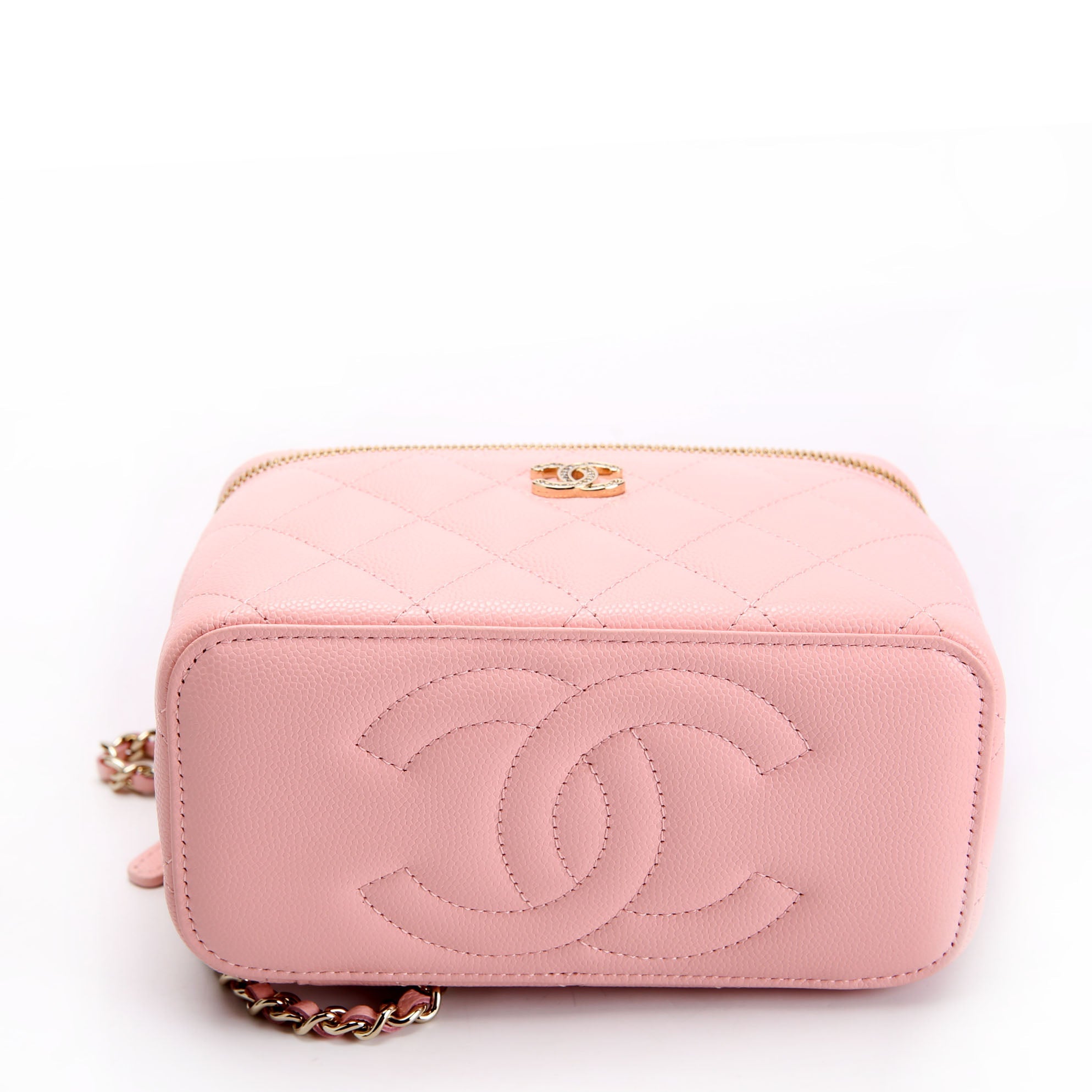 CC Vanity Small Chain Quilted Caviar RFID