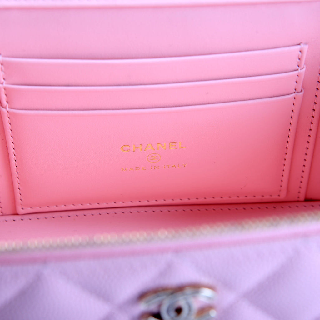 CC Vanity Small Chain Quilted Caviar RFID
