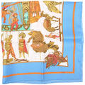 Hermes Le Temps De Marionnettes 90CM Silk Scarf Blue/Orange