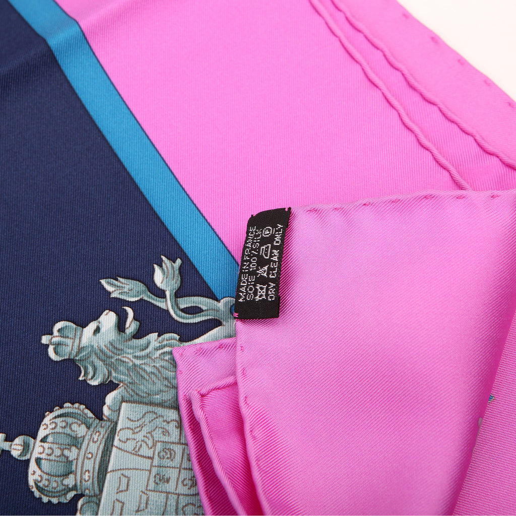 Harnais De Cour 90CM Silk Scarf Purple/Blue