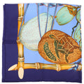 Hermes Jardin Creole 90CM Silk Scarf Blue