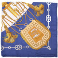 Hermes Cliquetis 90CM Silk Scarf Blue/White