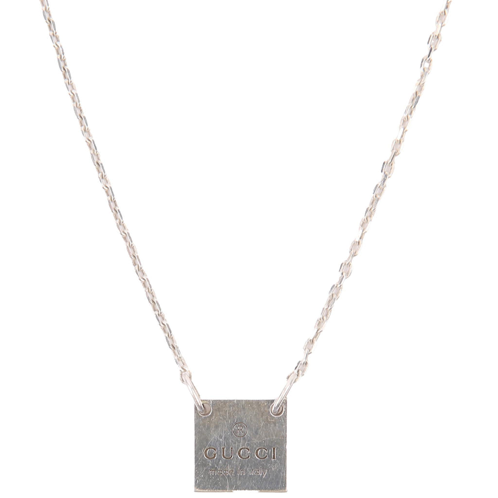 223514 Logo Plate Necklace 925