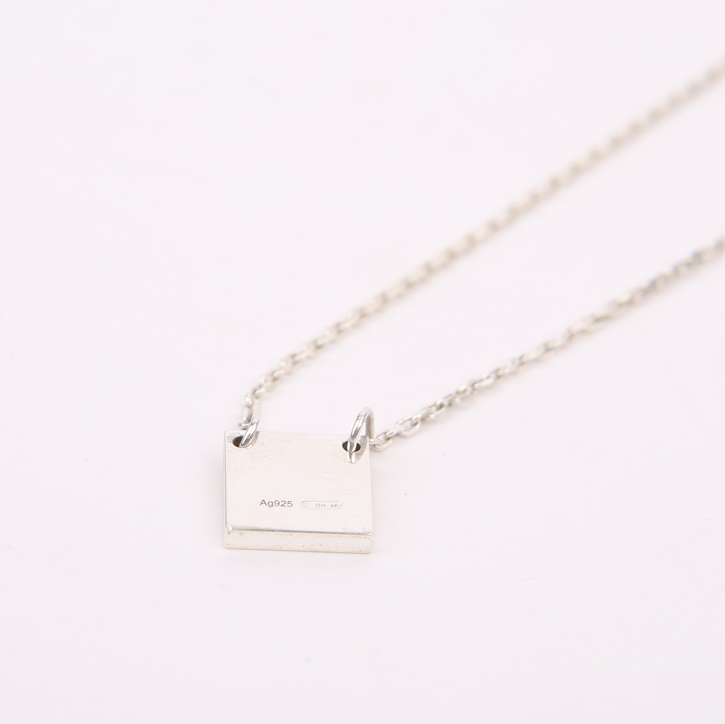 223514 Logo Plate Necklace 925