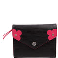 Victorine Wallet Epi Black/Pink
