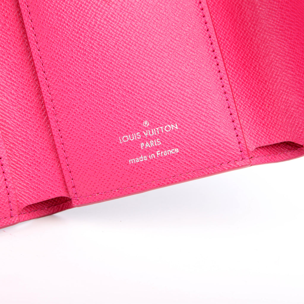 Victorine Wallet Epi Black/Pink