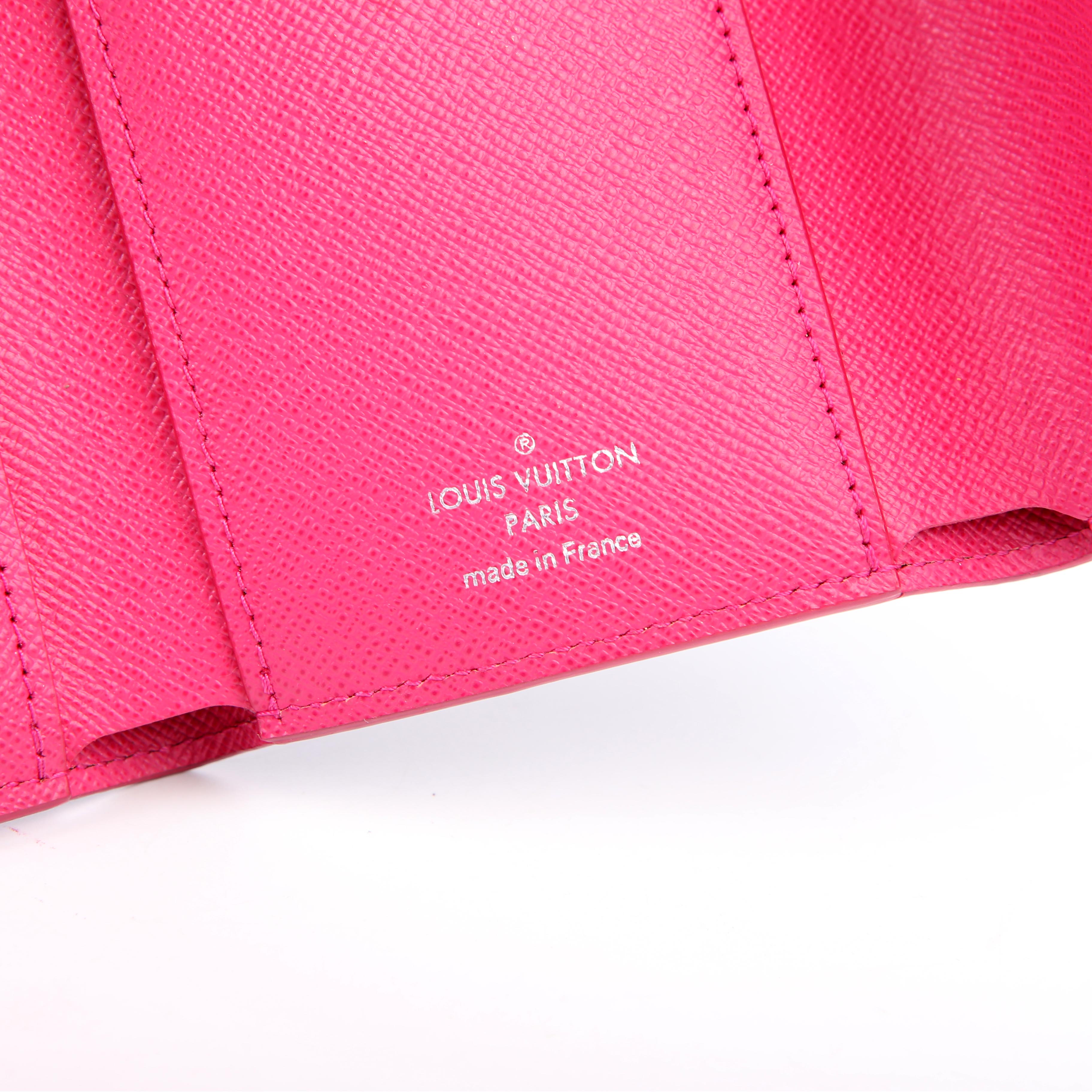 Victorine Wallet Epi Black/Pink