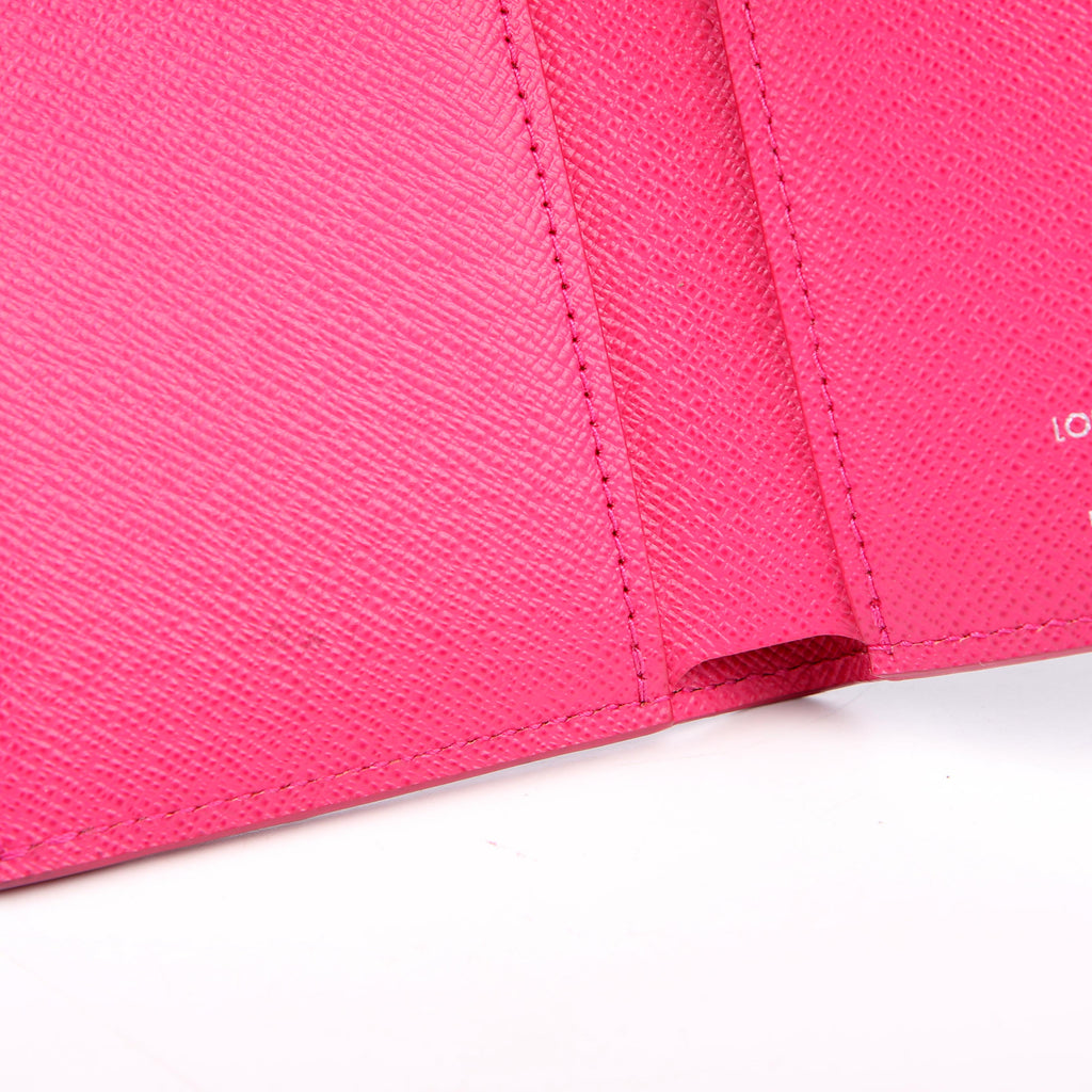 Victorine Wallet Epi Black/Pink