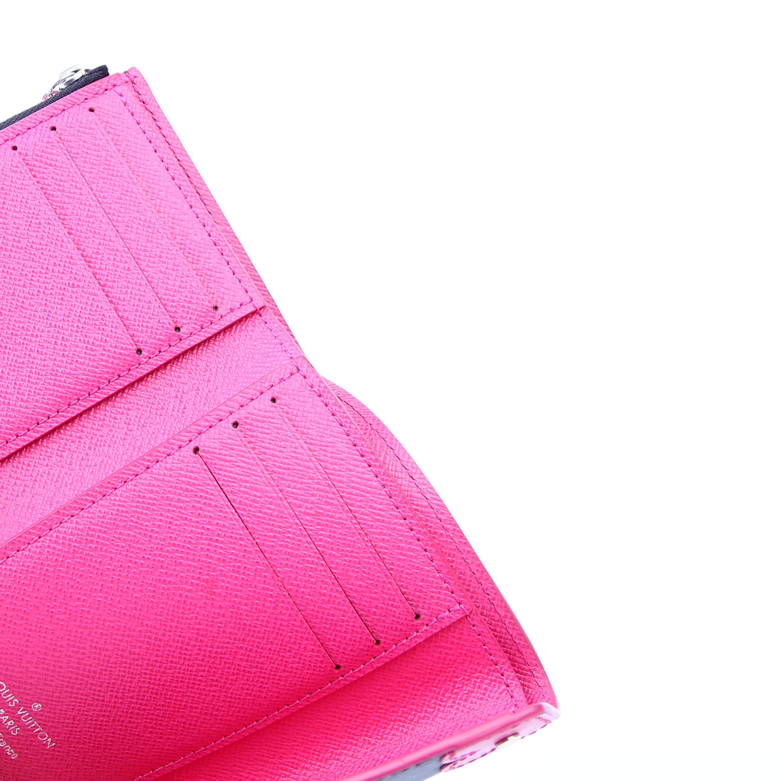 Victorine Wallet Epi Black/Pink