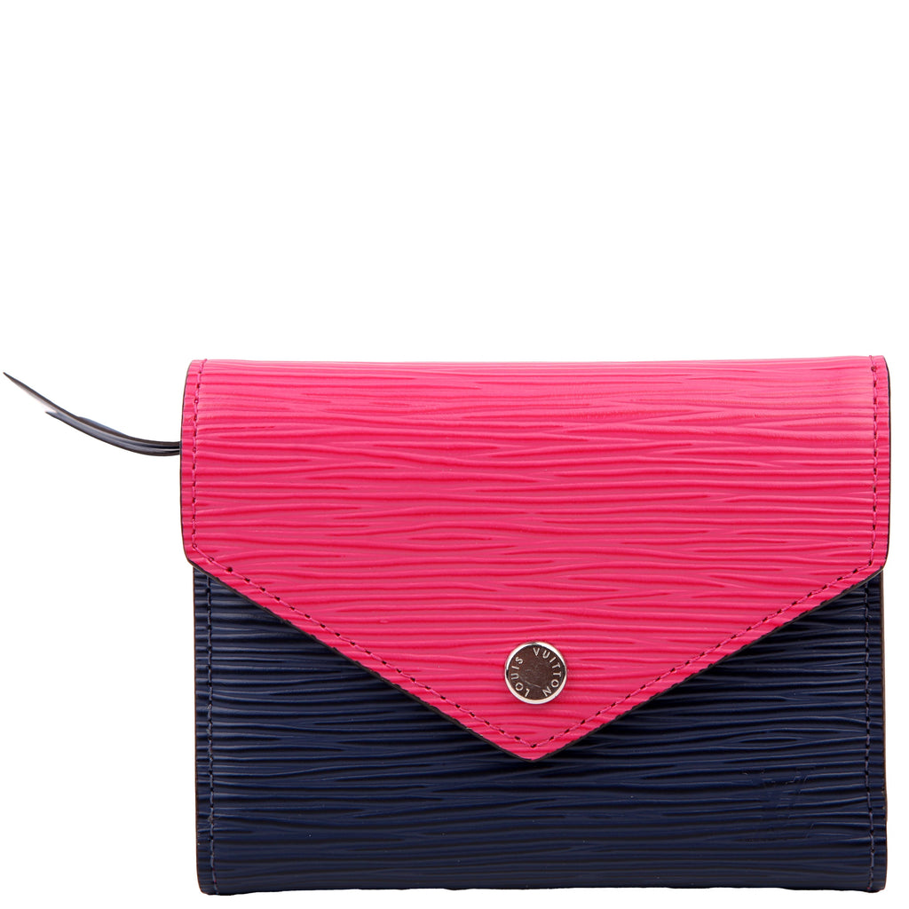 Victorine Wallet Epi Pink/Blue