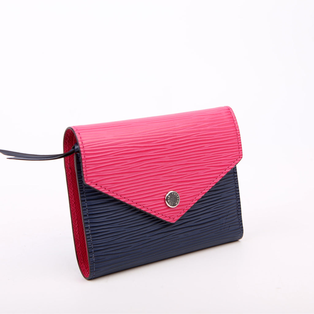 Victorine Wallet Epi Pink/Blue