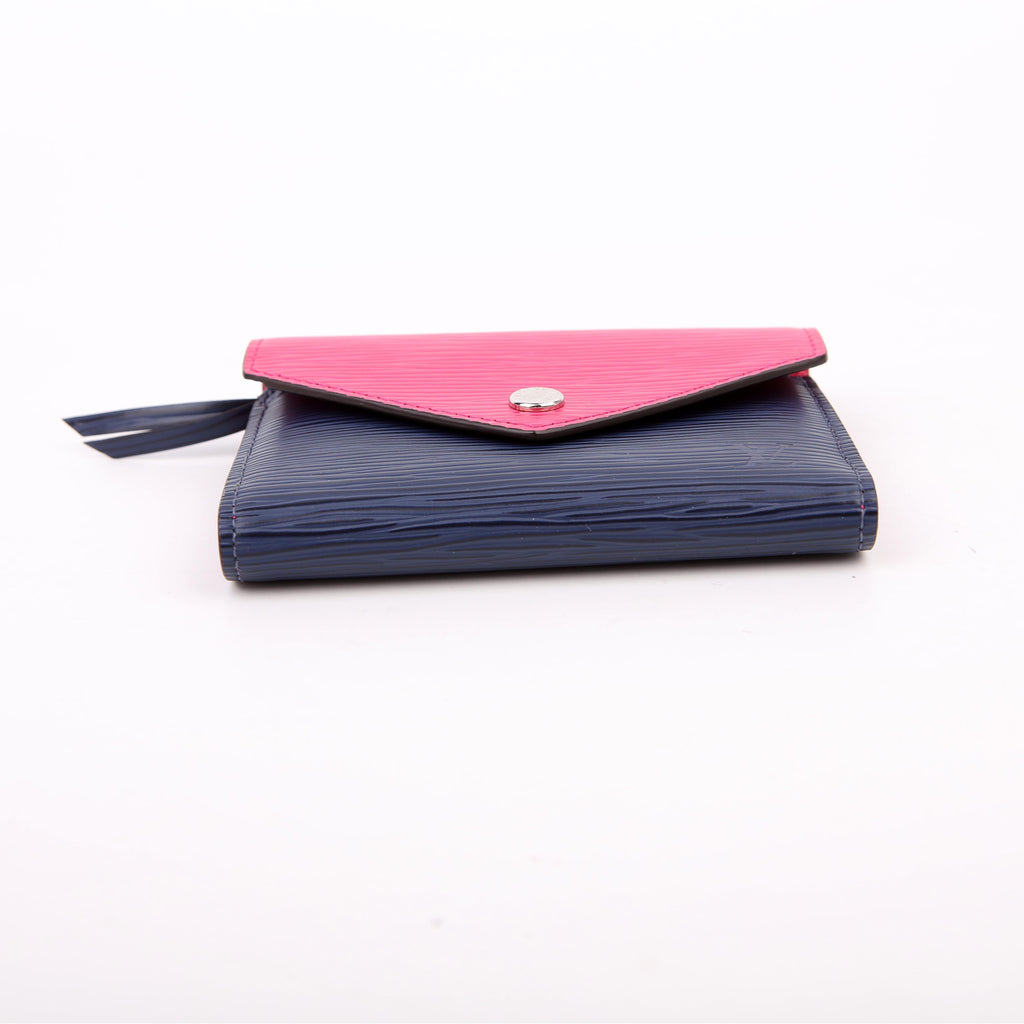Victorine Wallet Epi Pink/Blue