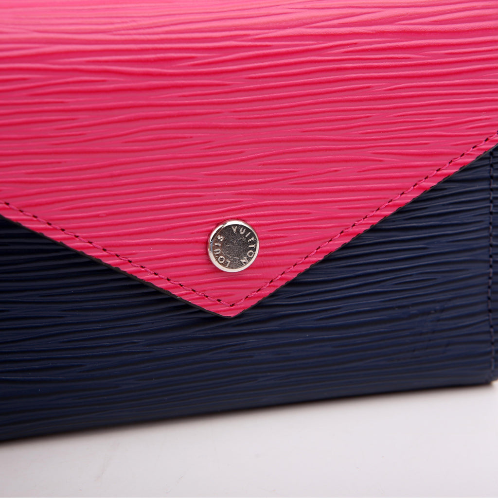 Victorine Wallet Epi Pink/Blue
