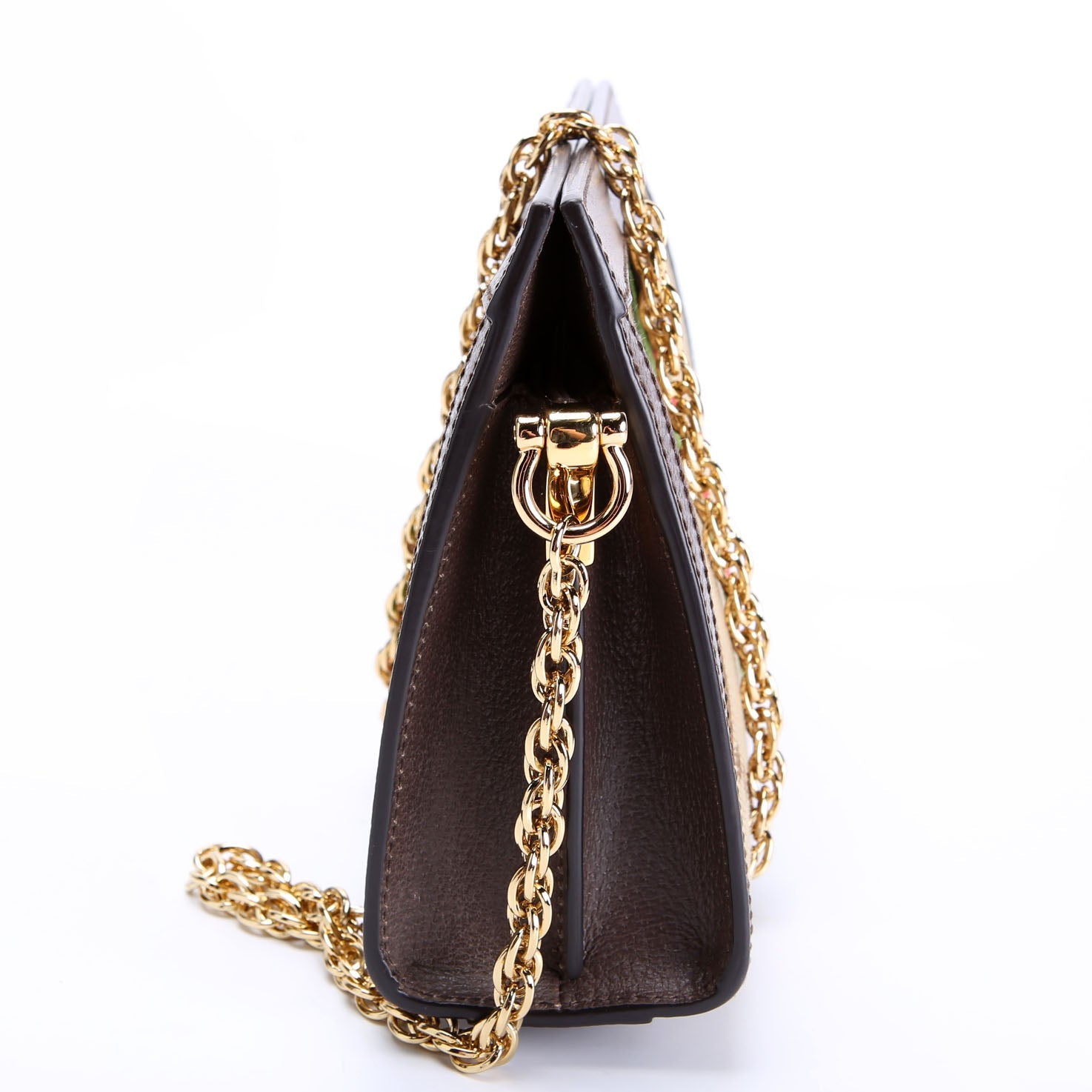 Gucci 503877 Ophidia Jumbo GG Canvas Small Shoulder Bag Brown