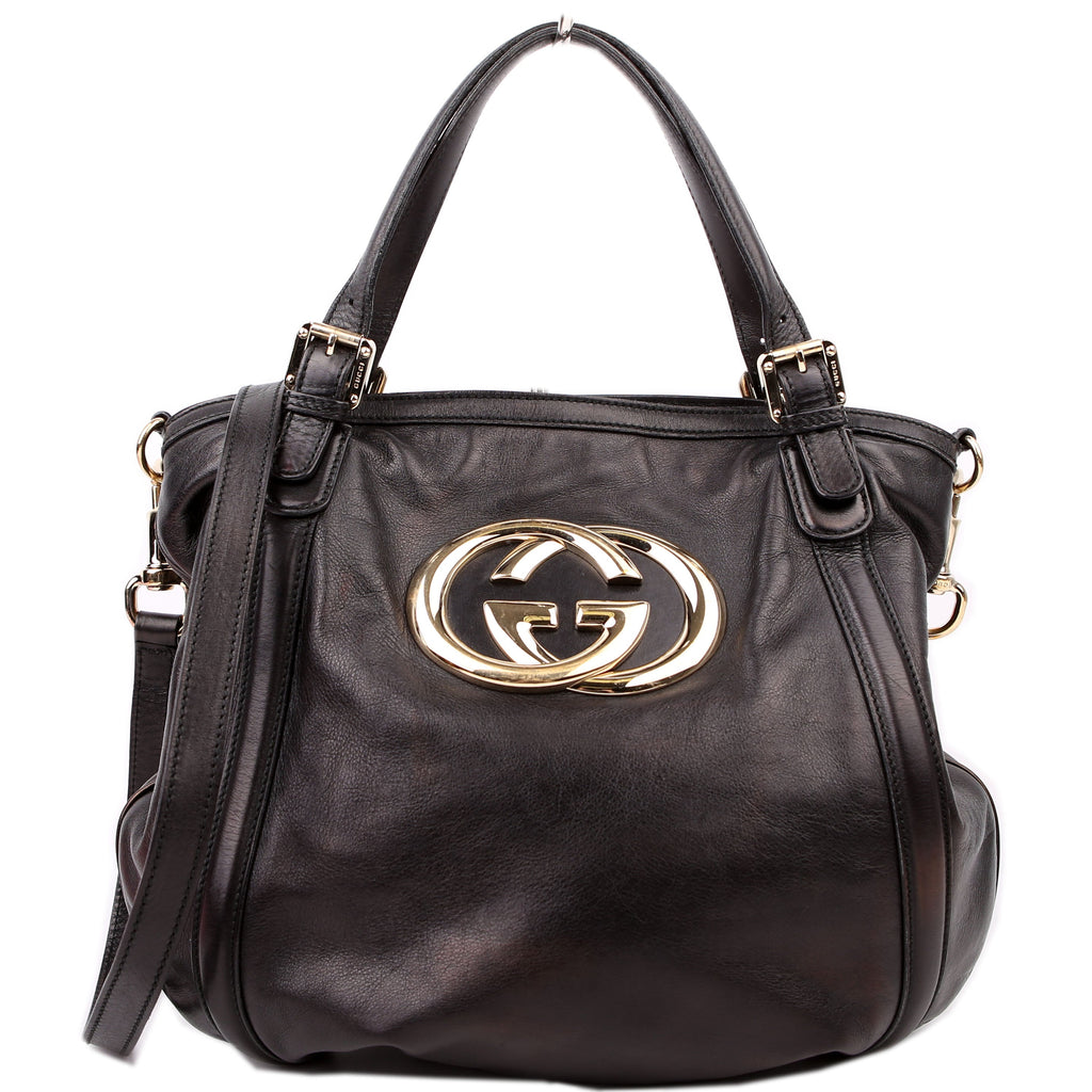 Gucci 162886 Britt Hobo Black