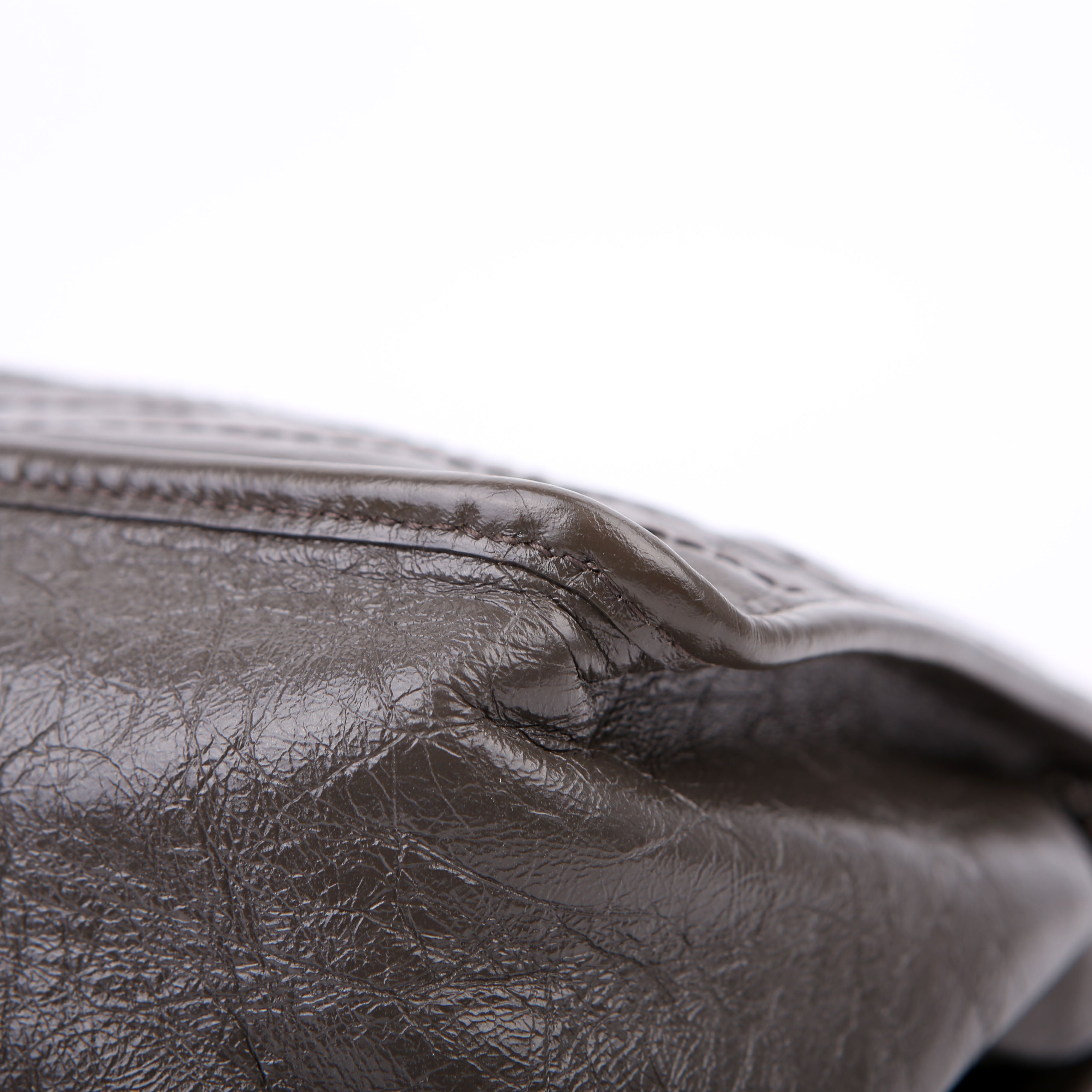SAINT LAURENT Niki Medium Crinkle Leather 498894 Grey