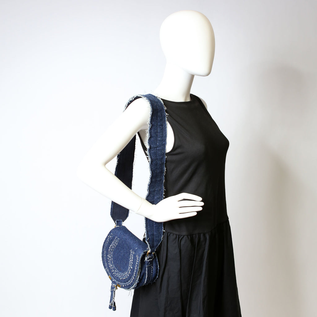 Marcie Saddle Bag Denim Small