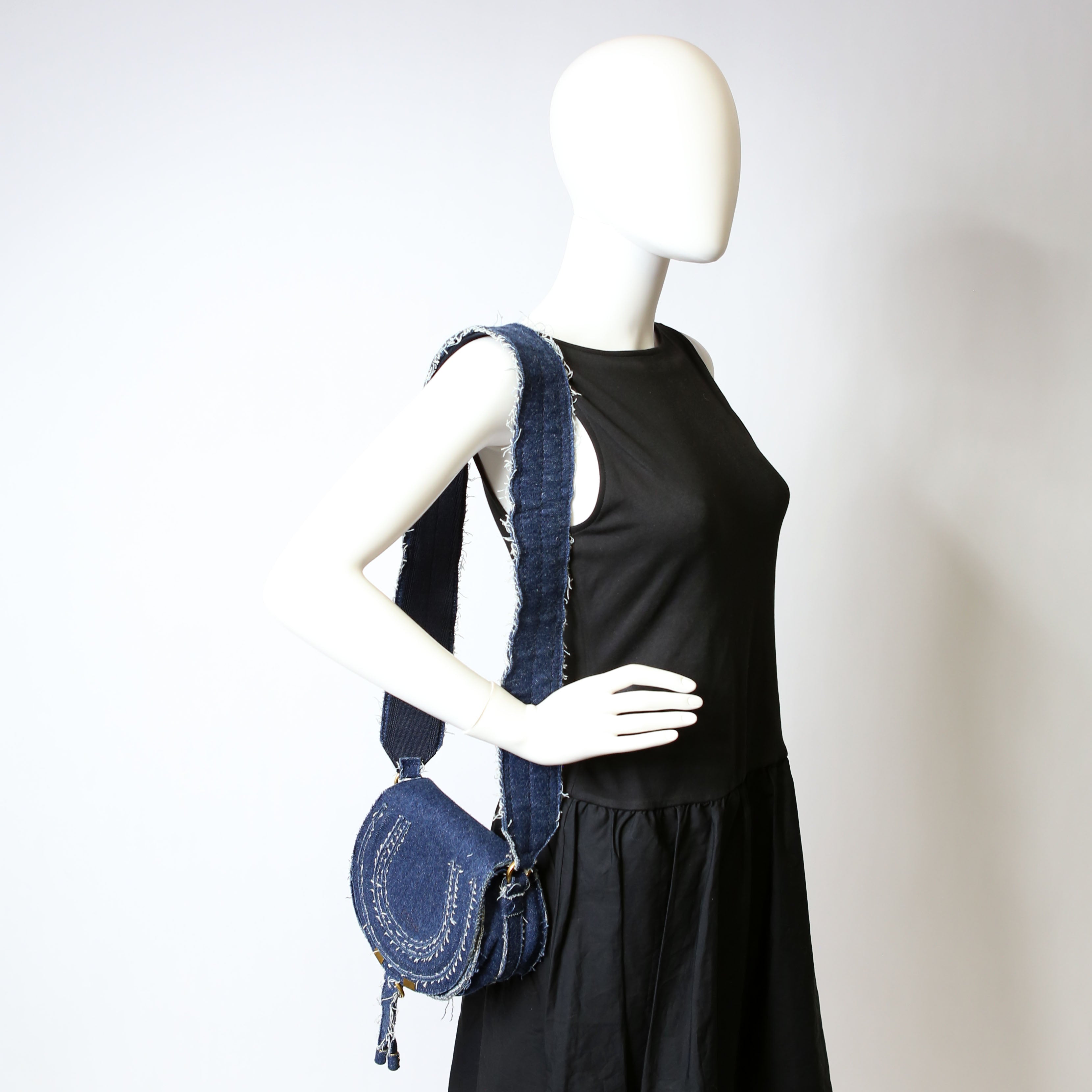 Marcie Saddle Bag Denim Small