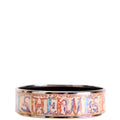 Hermes Enamel Wide Bangle Bracelet Pink/Mulitcolor