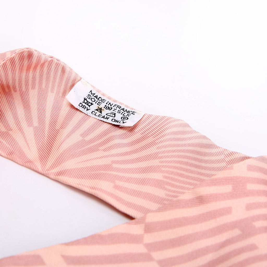 Hermes Geometric H Twilly Silk Scarf Pink