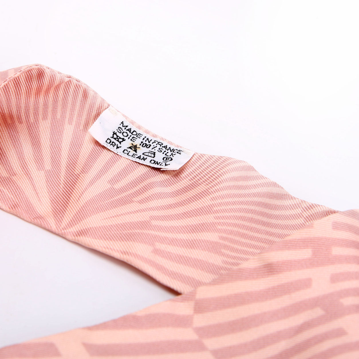 Hermes Geometric H Twilly Silk Scarf Pink