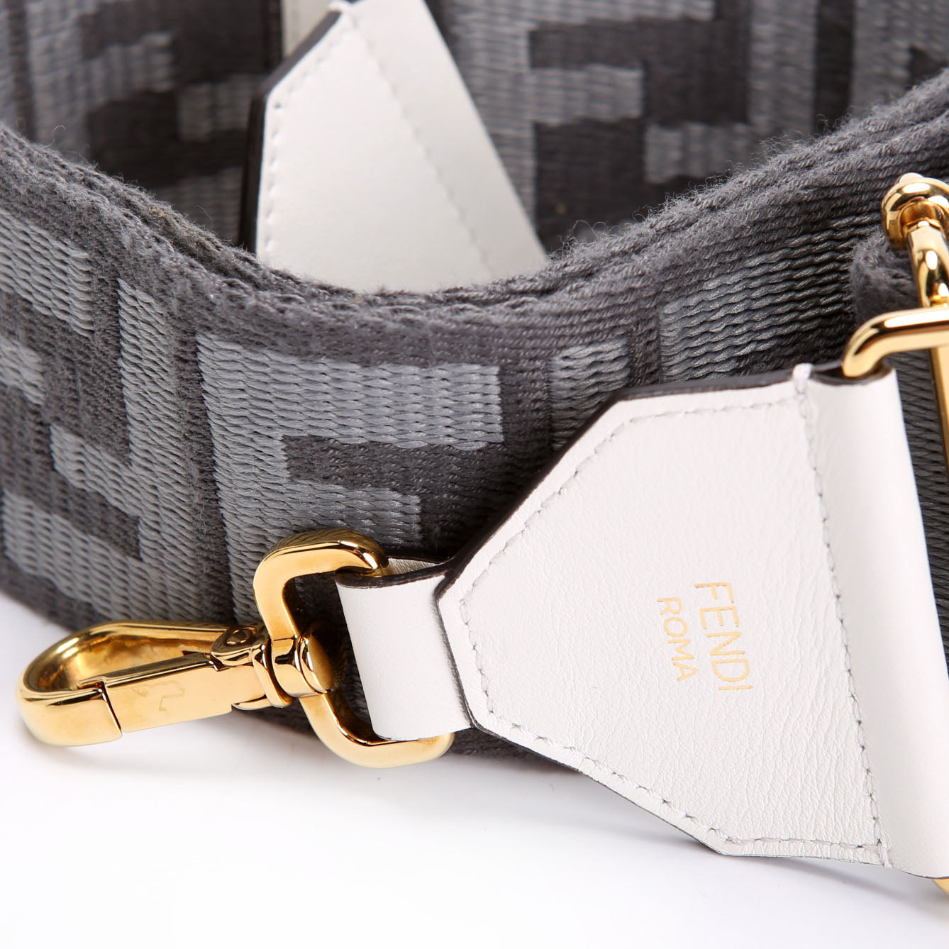 Fendi 8AV386 Strap You FF Fabric Strap Grey
