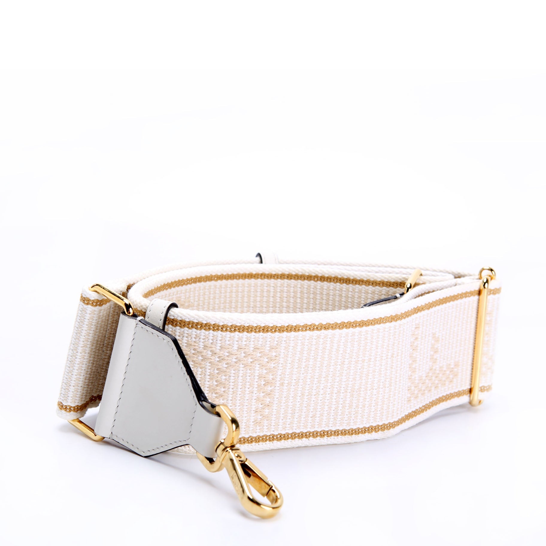 Fendi 8AV386 Strap You FF Fabric Strap Beige