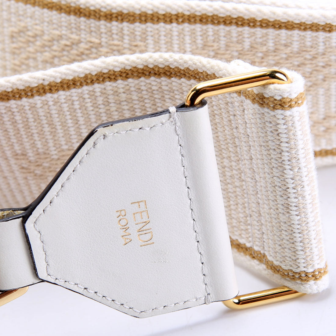 Fendi 8AV386 Strap You FF Fabric Strap Beige