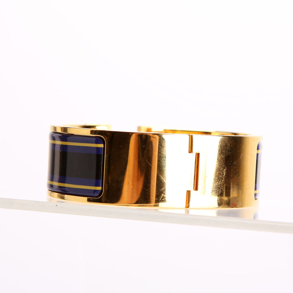 Clic Clac Enamel H Wide PM Bracelet Gold/Navy