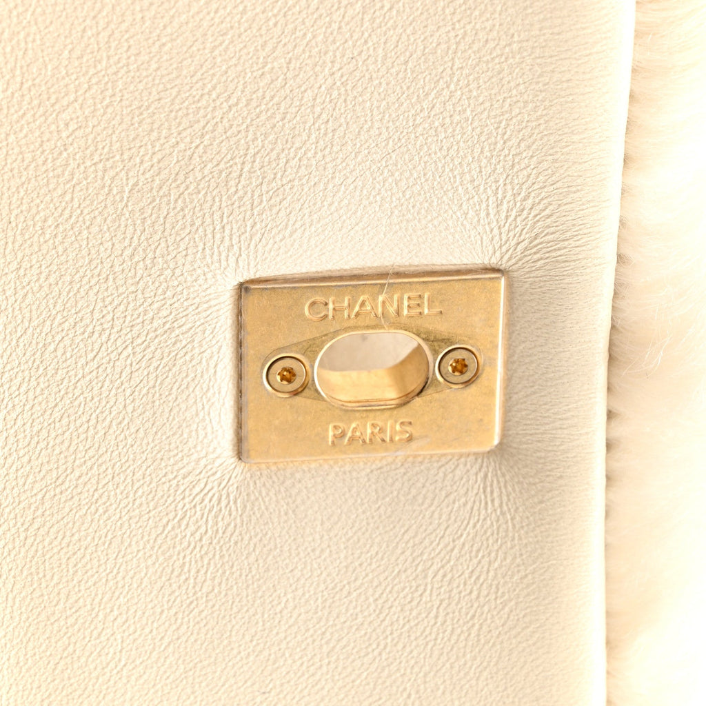 Chanel Fantasy Fur CC Mini Flap Bag White