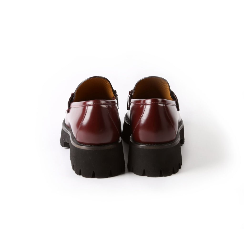 Gucci Horsebit Lug Sole Platform Loafers Size 36.5 Red